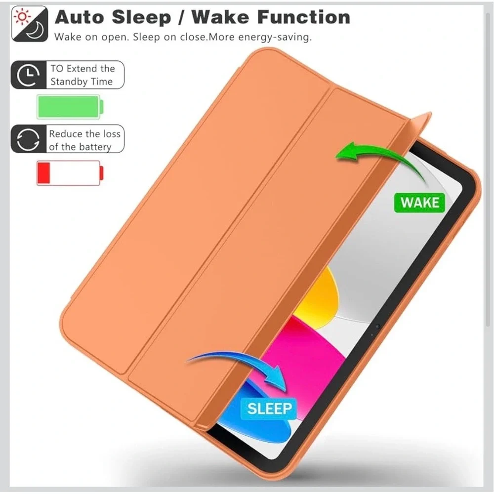 NEW Orange Case for iPad (A16) 11 In 2025/iPad 10th Gen 10.9 In‎ 2022 Trifold